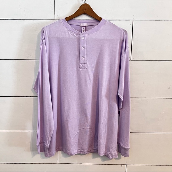 SKIMS Boyfriend Long Sleeve Henley. Size Small. New Without Tags. - Picture 5 of 13